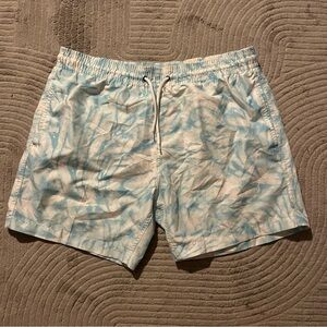 Trunks Surf & Swim Co Men's Large Sano Short Printed Cloudy Tie  Dye Swim Trunks